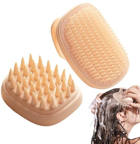Haarmassagegerät Shampoo-Bürste Kopfmassagegerät Silikon Kopfhaut-Peeling, komfortable und sanfte Haarbürste für die Kopfhautpflege für aman