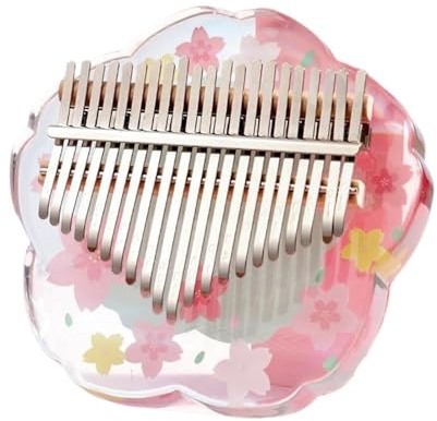 Kalimba Instrument 17 Tasten Kalimba Mit Koffer 21 Tasten Kalimbas Klares Acryl Daumenklavier Flaches Brett Kalimbas Musikinstrument(21 keys)