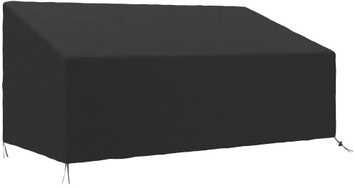 Outsunny 600D Oxford Cloth Garden Furniture Cover 218x111x63-101cm, Black | Waterproof, 3 Seater Sofa Protector, for Patio, Outdoor