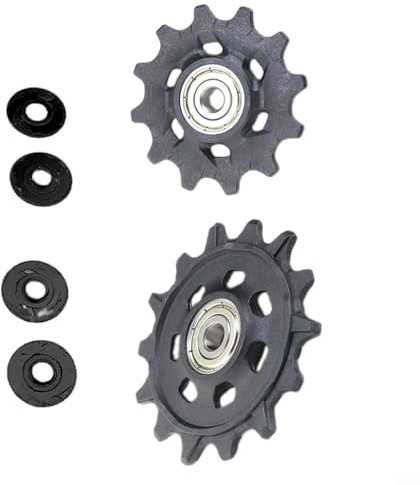 EXTRWORY 12T+14T Schaltwerk Riemenscheibe Set für Eagle 12-fach für XX1 X01 für GX SX Fahrräder Leichte Führungsrad Montage Schwarz Aluminium