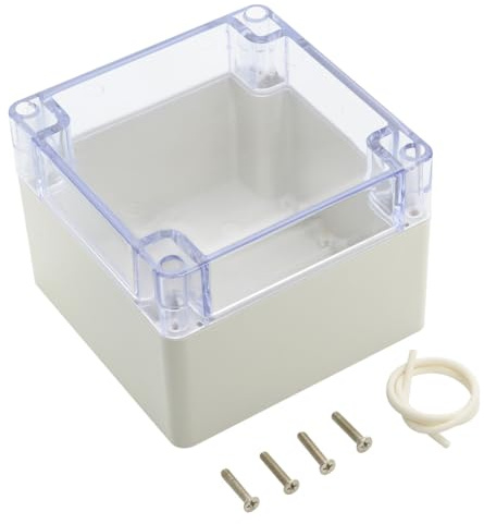 LeMotech Boîtier de jonction IP65 en plastique ABS - Étanche et anti-poussière - Avec couvercle transparent - Pour intérieur/extérieur (120x120x90mm)