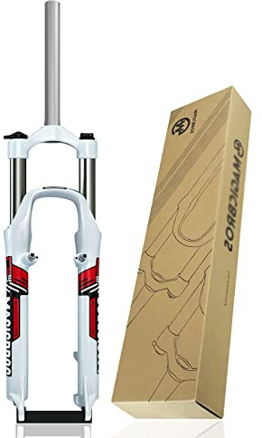 ZJHAHJY Mountainbike Federgabel 26 Zoll, Federweg 100 mm, Vordergabel MTB, gerades Rohr 1-1/8 Zoll, manuelle Bedienung, V-Brake QR 9 mm Scheibenbremse