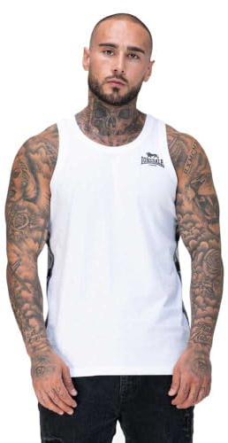 Lonsdale Singlet normal passform CLOUSTA, vit/svart, XL