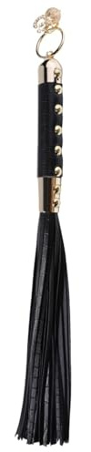 HTdangT Fouet Avec Cloches En Cuir Fouets De Fessée Sexe Flirt À Pampilles D'équitation Slap Flogger Beat Fetish SM Bondage Sex Toy Pour Hommes Femmes Couples