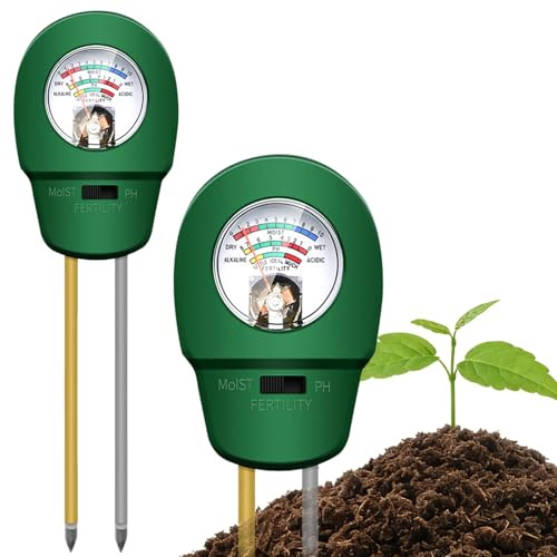 DIANLIANG 3 in 1 Misuratore PH Terreno Sensore umidità Terreno per Piante Test del PH del Terreno per Terriccio Giardino Fattoria