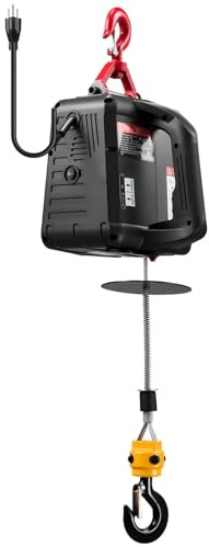 Montacargas eléctrico Polipasto Eléctrico Cabrestante eléctrico 2 en 1 de 1100LBS, grúa eléctrica portátil inalámbrica y Manual, altura de elevación de 25 pies para fábrica