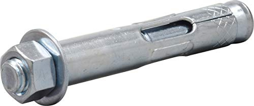 Hillman Sleeve Anchors, 1/2in x 3in, 25 Pack, Zinc