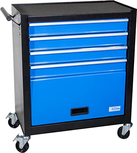 Güde 40879 Werkstattwagen GW 4.1 (4 Schubladen, belastbar bis 75 kg, Metall, Blau, kompakt)