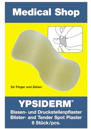 Holthaus Medical YPSIDERM® Blasenpflaster, Gelpflaster Gelpad Hydropflaster Wundpflaster, Ballen/Ferse, 6 St