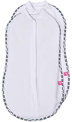Motherhood DOPPELPACK Pucktuch zip & swaddle Gr. 1 (2,5-5kg) grau classics