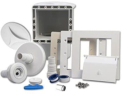 POWERHAUS24 Einbauskimmer Set mit Einlaufdüse und umfangreichem Zubehör