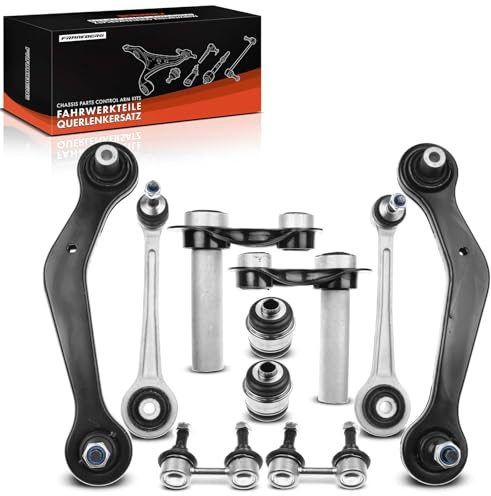 Frankberg 10x Bras de suspension Barres d'accouplement Bras de suspension intégral Support Arrière Compatible avec X5 E53 3.0d 3.0i 4.4i 4.6is 4.8is 2000-2006 Remplacer# 33326770859