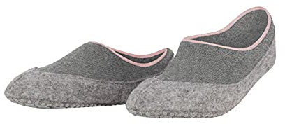 FALKE Stoppersocken Cosyshoe Invisible W Hp Wolle rutschhemmende Noppen 1 Paar, Grau Light Grey 3400, 39-40