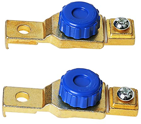 Coupe Circuit Batterie de Moto, Interrupteurs de Batterie Déconnexion pour Moto, Isolateur de Batterie 12V 80A pour Moto Voiture Camion par Poweka (2 Pièces)