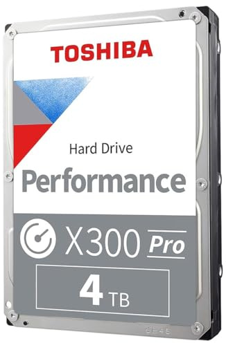 Toshiba X300 Pro 4TB Alto Rendimiento de Carga de Trabajo para Profesionales Creativos Disco Duro Interno de 3.5 Pulgadas - hasta 300 TB/Año Velocidad de Carga de Trabajo CMR SATA 6 GB/s 7200 RPM 256