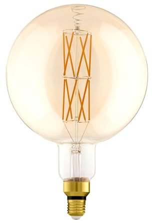 Eglo LED E27 dimmerabile, lampadina vintage ambra di grandi
