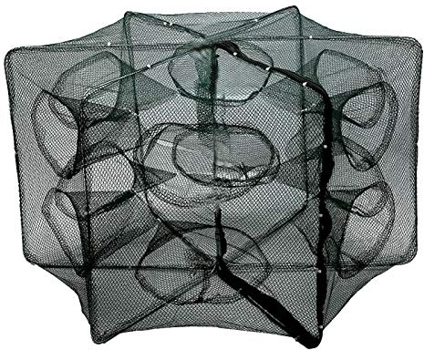 Trampa para Peces Plegable Automática de 6/12 Agujeros, Camarón, Pececillo, Cangrejo, Cangrejo, Cebos, Trampa de Malla Fundida, Jaula de Cebo Portátil, Trampas, Red de Pesca Mágica(12 Holes)