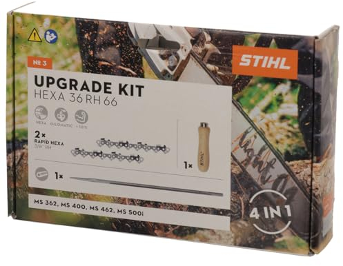 Stihl HEXA UPGRADE KIT3 45cm 3/8 1,6 66TG 2x Hexa Sägekette 1x Hexafeile 1x Feilengriff
