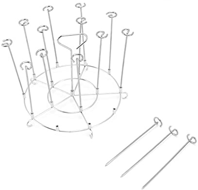 TOPINCN Soporte para Pinchos para Freidora Ninja Foodi 8QT, Soporte para Pinchos de Acero Inoxidable, Soporte para Pinchos a la Parrilla con 15 Palos