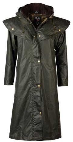Rydale Ladies Long Wax Jacket Women's Full Length Waxed Cotton Coat British Made Equestrian Jackets