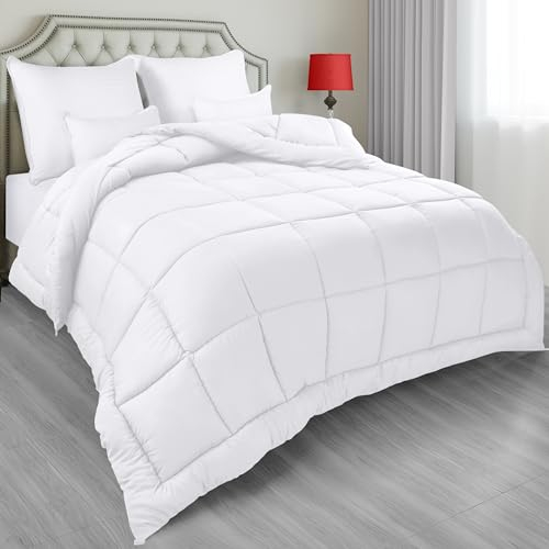 Utopia Bedding All Season Down Alternative Quilted Twin XL Comforter, Duvet Insert with Corner Tabs, Machine Washable, Bed Comforter (White)