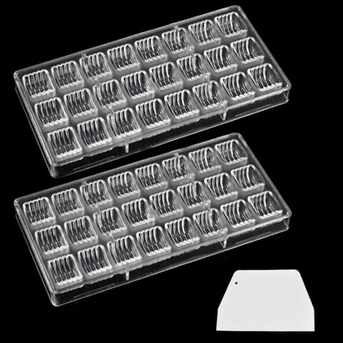 Binwat Lot de 2 moules à chocolat en polycarbonate (forme ondulée cylindrique, 2 pièces)