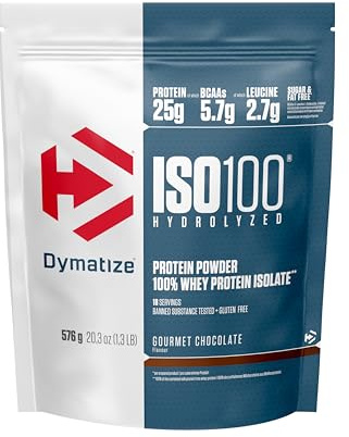 Dymatize ISO 100 Hydrolyzed Gourmet Chocolate 576g - Whey Protein Hydrolysate + Isolate Powder