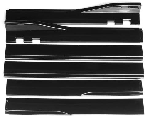 Auto Seitenschweller Für VW Für Golf MK5 MK6 MK7 CC Für Passat Für Magotan Für Jetta Für Polo Auto Seite Rock Verlängerung Rocker Platte Lip Separator Stoßstange Auto Seitenschweller Spoiler(2m black)