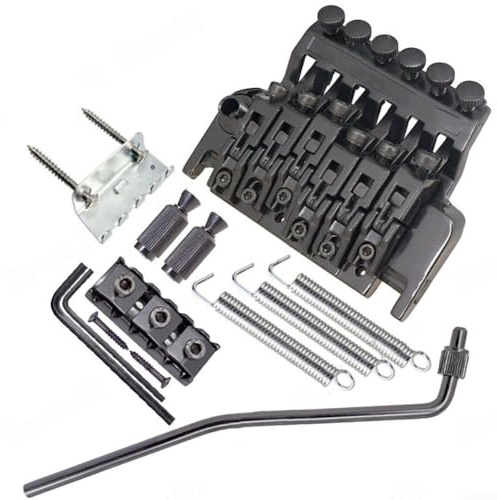 Affidabile sistema tremolo ponte per chitarra elettrica, doppio rotolo cordiera sella (oro)