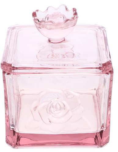 Alipis Großes Transparentes Glas Vorratsglas Mit Luftdichtem Verschluss Feuchtigkeitsbeständig Für Tee Trockenwaren Und Süßigkeiten Stilvolles Rosa Design Langlebiger Küchenbehälter