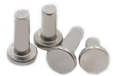5/10/20/50 pièces M2 M2.5 M3 M4 M5 M6 GB109 tête ronde plate Rivet solide auto-bouchant Rivet à frapper boulons à ongles 304 acier inoxydable(M6 5pcs,40mm)