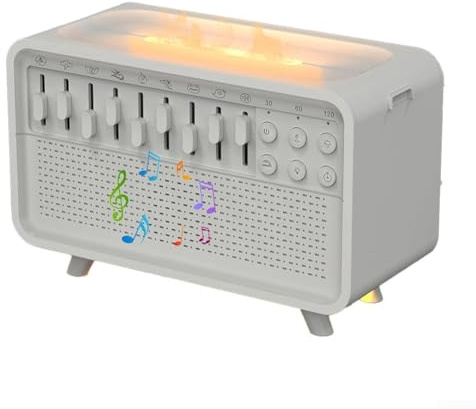 Diffusore per macchina a rumore bianco con aromaterapia olio essenziale umidificatore 8 opzioni audio luce notturna altoparlante musica aiuto sonno camera da letto relax