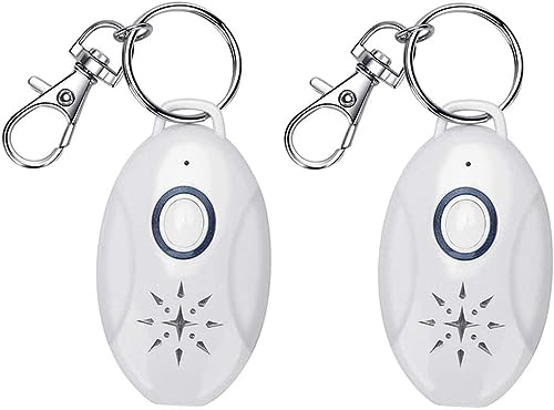 Lot de 2 Répulsif Anti-puces et Tiques Ultrasons Rechargeable USB, portée 3 m, fréquence 9-21 kHz, autonomie 5 jours, sans produit chimique, Protection Moustiques insectes, Chiens Chats, Extérieur USB