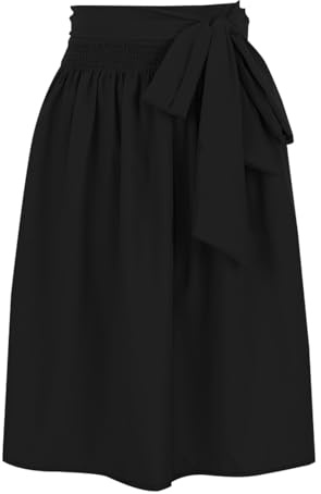Generisch Dirndl Schürze für Damen Dirndl Schwarz Dirndlschürzen Midi Trachtenfest Spitze mit Schleife Trachten Schürze Mittelalter Trachtenrock Festlich Dirndlrock Für Bayrische Oktoberfest