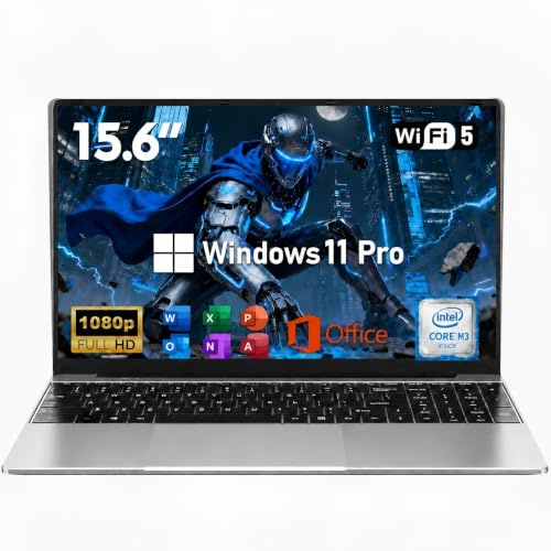NIAKUN Laptop, Window 11 Pro Laptop Computer 2026, 15.6 Inch Lap Top, 16GB RAM 512GB SSD PC, M3-6Y30 Processor 2.2Ghz, 15.6 FHD 1920 * 1080 Display, WIFI5, BT4.2, Webcam, 38.5Wh Battery, Gray