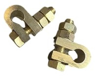 3/8 Earth Rod Clamp | Machined Brass Connector | Conductive Coupler | Pack of 2