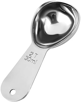 Plates and Bowls Set Coffee Stainless Steel Coffee Short Handle Tablespoon Measuring Spoons for Tea 15/ 30ml Reusable Protein Powder Spoon Measuring (B,One Size)
