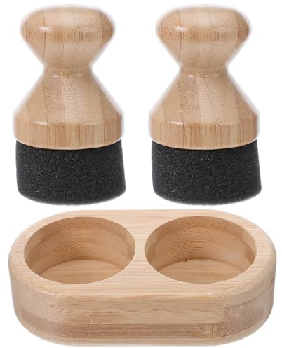 Veemoon Set di 2 Applicatori di Olio e Cera in Bambù per Taglieri in Legno Spanditore Ergonomico per Manutenzione e Protezione della Superficie Portatile per Chef e Uso Domestico