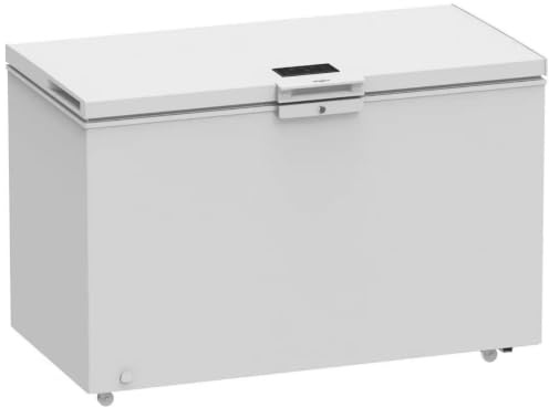 Whirlpool W3RHS37EW2 Congelatore a Pozzetto Bianco, 371 Litri, Statico, Classe E, Display Touch, Sistema di controllo Elettronico, 85x133x70,5 cm (AxLxP)