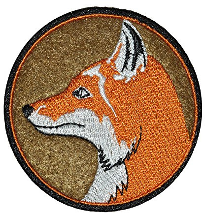 alles-meine.de GmbH Bügelbild - Fuchs - 6,5 cm * 6,5 cm - Aufnäher Applikation - gestickter Flicken - Füchse Waldtier orange Waldtiere Reinecke Tier Tiere Rotfuchs