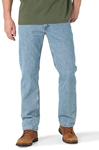 Wrangler Authentics Men's Classic 5-pocket Regular Fit Cotton Jean, Light Stonewash, 34W x 32L