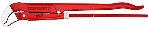 Knipex Clé serre-tubes en S revêtement poudre, rouge 680 mm, 83 30 030