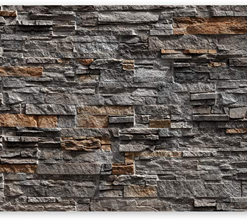 Fototapete - Tapete Vlies Ziegelmauer 400x280 cm - Foto Tapete Schlafzimmer Wohnzimmer Moderne Vliestapete XXL Wandtapete Motivtapeten Bildtapete 3d Effekt Wand Dekoration - Steinwand f-B-0086-a-b
