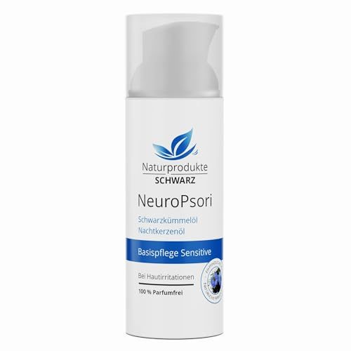 Naturprodukte Schwarz - NeuroPsori Basispflege Sensitive Creme - Bei Hautirritationen, trockener und geröteter Haut, 50ml