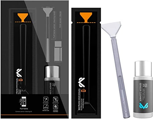 VSGO Kit de limpieza de sensor de cámara de fotograma completo VS-S03-12 | Limpieza de sensor de fotograma completo para Nikon Sony, Canon, DSLR, 12 hisopos de limpieza de sensor de marco completo de