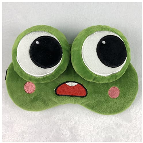 Augenmaske for Schlafen, Plüsch-Tier-Schlafaugenmaske, niedlicher Frosch, Schlafmaske, Cartoon, 3D-Augenabdeckung, Augenbinde, Reise-Augenband, Schattenauflage, Augenklappe, Schlafmaske (Size : A)