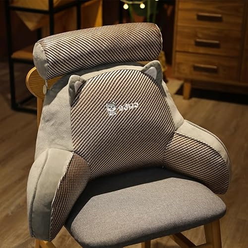 LUZBOSE Rückenlehnenbett, Lesekissen, Bettruhe, Kissen mit Stützarmen, Sitzkissen, Rückenkissen, Rückenkissen, Lesekeilkissen, Auto, Büro, Bankkissen, Schmerzlinderung, Umarmungskissen (70 x 40 cm,