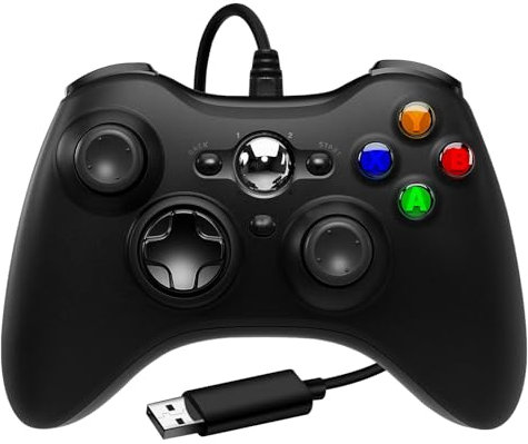 Wired Controller for Xbox Series X|S, Gamepad for Xbox One & Windows 10 PCs, Featuring Remappable Buttons, 3.5mm HIFI Headset Jack, Dual Motors, and 6-Axis Gyroscope Black