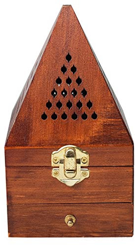 meiyan Adlerholz Sandelholz Box Weihrauch RäUcherstäBchen Antiker Aromatherapie Kreative Pyramide Hohl RäUcher Dose