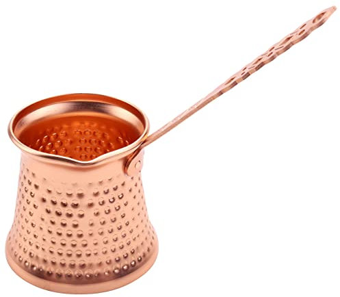 Karriter Cafetière turque en cuivre pour cafétéria Cezve avec poignée en métal